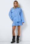Noisy May Freja Pinstripe Shirt, Blue