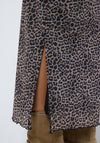 Noisy May Steffi Mesh Leopard Print Skirt, Beige