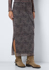 Noisy May Steffi Mesh Leopard Print Skirt, Beige