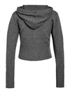 Noisy May Long Sleeve Zip Knit Cardigan, Grey