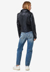 Noisy May Rollo Faux Leather Biker Jacket, Black