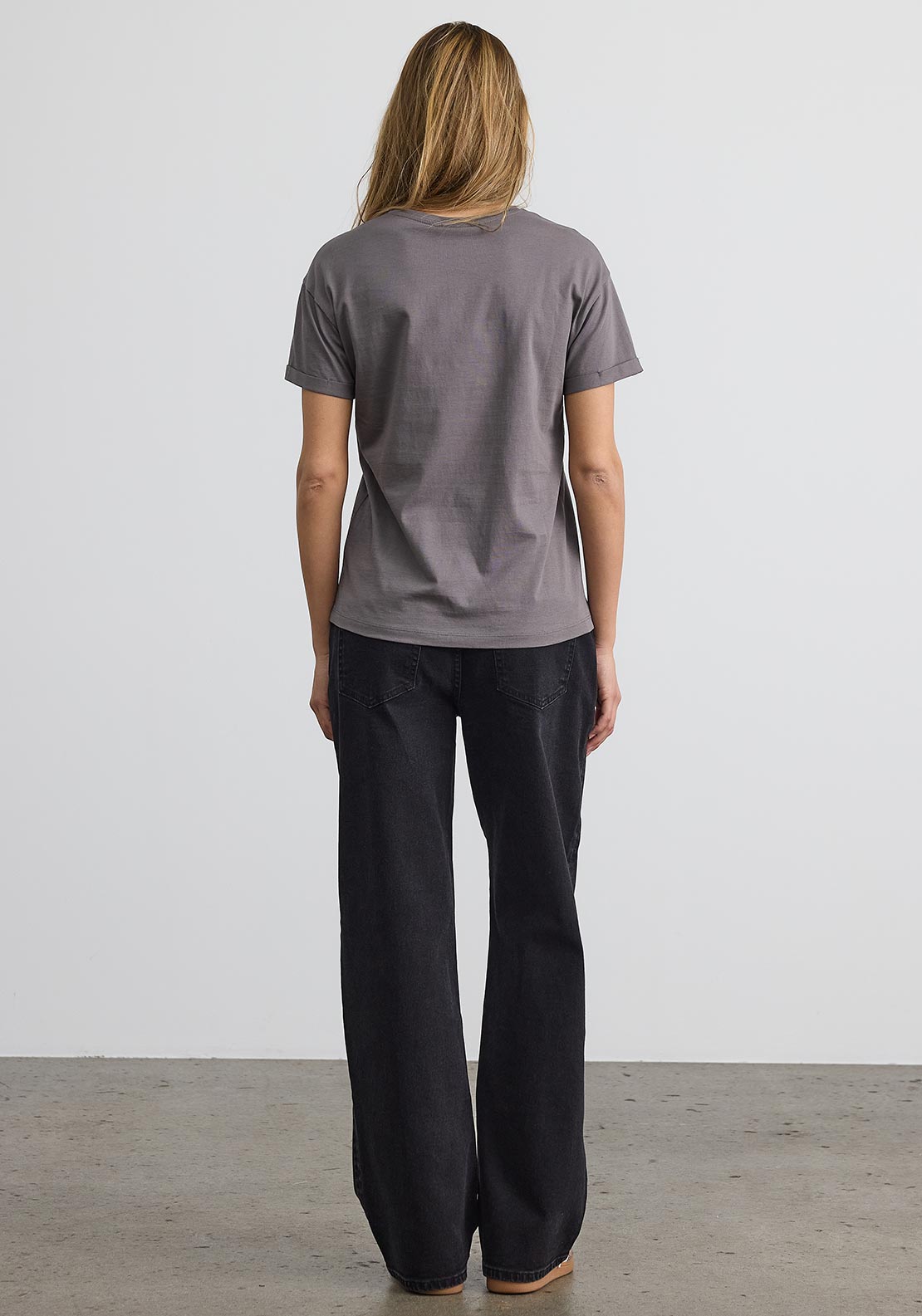 Noisy May Brandy Graphic Print T-Shirt, Grey