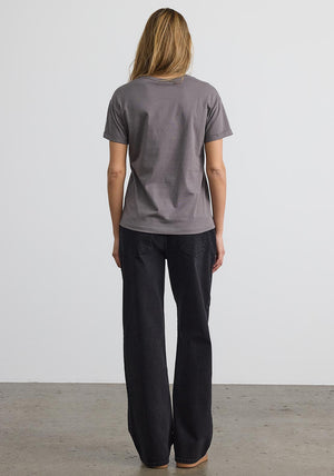 Noisy May Brandy Graphic Print T-Shirt, Grey