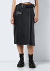 Noisy May Paula PU Midi Cargo Skirt, Black