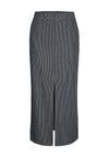 Noisy May Blink Pinstripe Long Slit Skirt, Navy Blazer