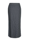 Noisy May Blink Pinstripe Long Slit Skirt, Navy Blazer