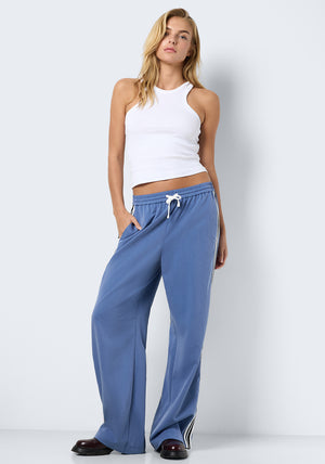 Noisy May Jess Side Stripe Trousers, Blue
