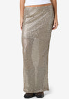 Noisy May Shakira Long Sequin Skirt, Gold