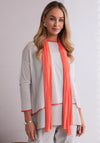 Naya Contrast Trim Light Knit Sweater, White