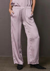 NU Denmark Valina Satin Trousers, Dusty Purple