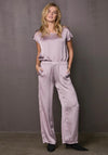 NU Denmark Valina Satin Trousers, Dusty Purple