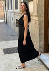 NU Denmark Unni Gathered Front Maxi Dress, Black