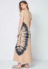 NU Denmark Utta Tie Dye Maxi Dress, Sand Mix