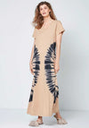 NU Denmark Utta Tie Dye Maxi Dress, Sand Mix