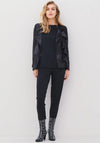 Nu Denmark Alisa Faux Suede Peplum Jacket, Black