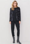 Nu Denmark Alisa Faux Suede Peplum Jacket, Black