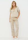 Nu Denmark Patch Work Stretchy Wide Leg Jeans, Beige