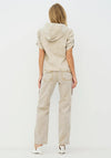 Nu Denmark Patch Work Stretchy Wide Leg Jeans, Beige