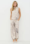 Nu Denmark Casual Smoke Print Striped Trousers, Beige