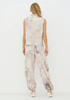 Nu Denmark Casual Smoke Print Striped Trousers, Beige