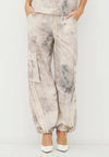 Nu Denmark Casual Smoke Print Striped Trousers, Beige