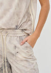 Nu Denmark Casual Smoke Print Striped Trousers, Beige