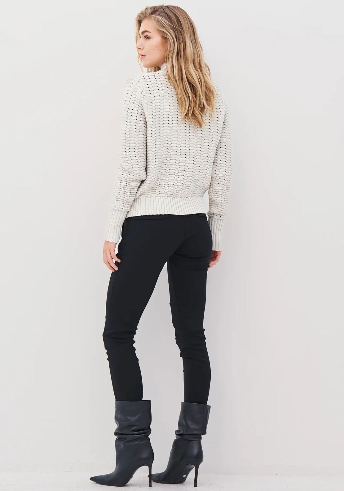 Nu Denmark Anja Sequin Chunky Knit Jumper, Beige