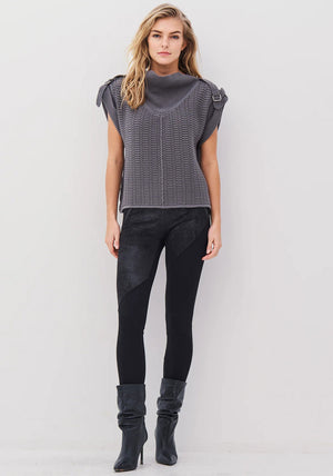Nu Denmark Alisa Contrast Panel Leggings, Black