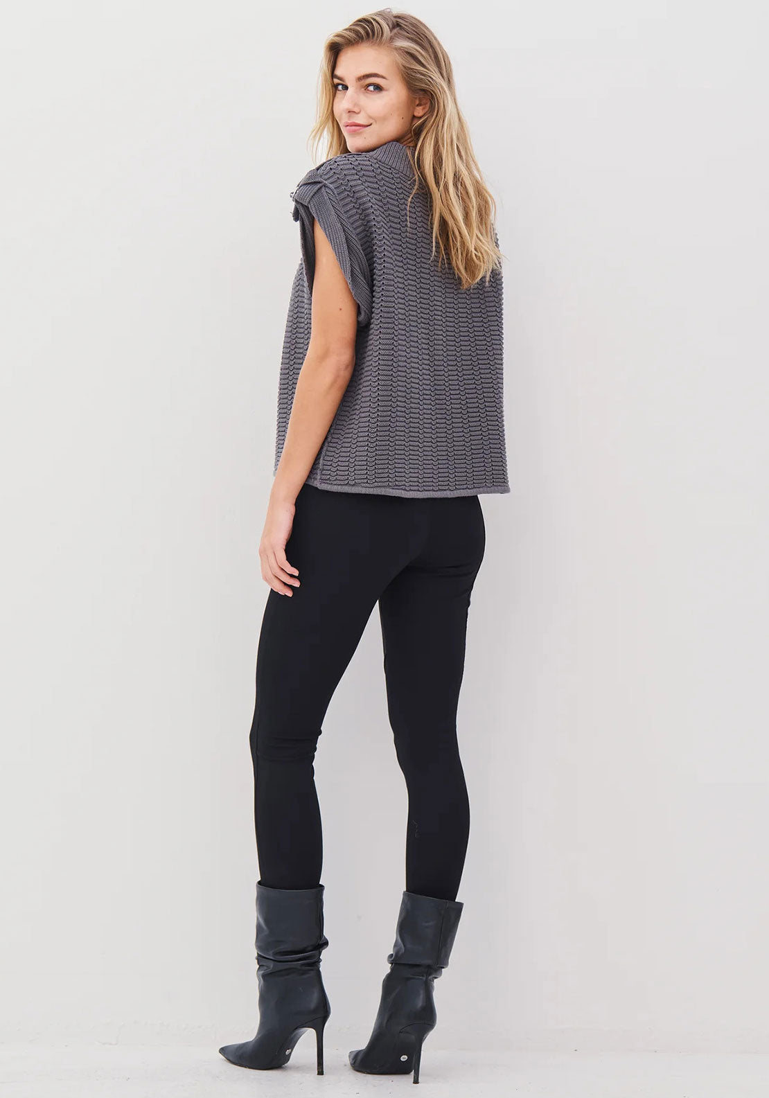 Nu Denmark Alisa Contrast Panel Leggings, Black