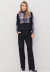 Nu Denmark Anna Knit Mix Half Zip Sweatshirt, Black