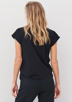 Nu Denmark Alise Embellished Angel T-Shirt, Black & Silver
