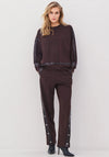 Nu Denmark Button Slim Leg Trousers, Brown
