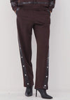 Nu Denmark Button Slim Leg Trousers, Brown