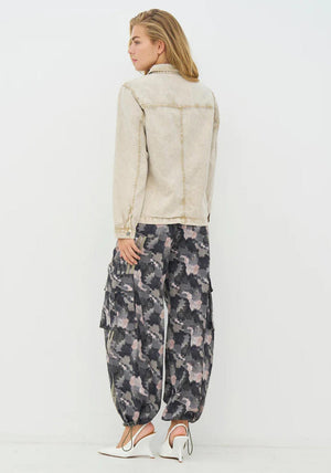 Nu Denmark Casual Army Print Trousers, Green