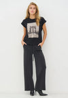 Nu Denmark Graphic Print Oversized T-Shirt, Black