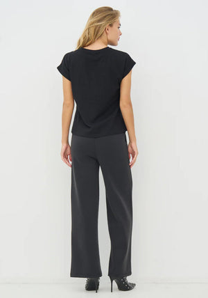 Nu Denmark Graphic Print Oversized T-Shirt, Black