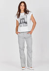 Nu Denmark Graphic Print Oversized T-Shirt, White