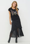 Nu Denmark Sequin and Rhinestone Detail T-Shirt, Black