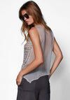 Nu Denmark Ziva Sequin Sheer Top, Grey