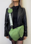 Zen Collection Pebbled Crossbody Backpack, Green