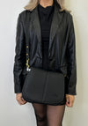 Zen Collection Pebbled Versatile Shoulder Bag, Black