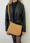 Zen Collection Pebbled Versatile Shoulder Bag, Camel