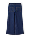 Name It Kid Girl Bella Wide Leg Jeans, Dark Blue Denim