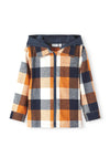 Name It Mini Boy Lane Long Sleeve Check Overshirt, Autumn Maple