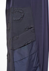 Naya Bubbled Side Panels Jersey Midi Dress, Navy
