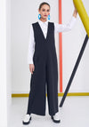 Naya V-Neck Wide Leg Jumpsuit, Black