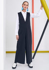 Naya V-Neck Wide Leg Jumpsuit, Black