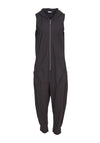 Naya Hooded Sleeveless Jumpsuit, Black
