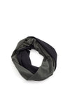 Naya Two Tone Neck Scarf, Black & Khaki