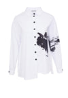 Naya Abstract Side Print Shirt, White & Black